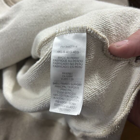 Lacoste Hoodie Mens 4XL Loose Fit Giant Crocodile Logo Sweatshirt Gray Green Y2K - Picture 10 of 11